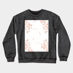 Watercolor leaves on the branches, red colors of autumn in a watercolor pattern Crewneck Sweatshirt